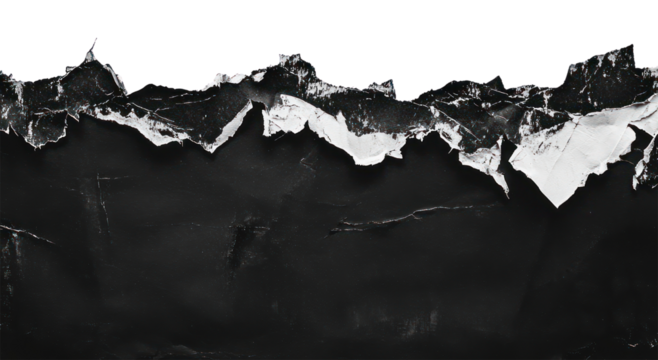 PNG Paper with ragged edges background black white. - Powered by Adobe