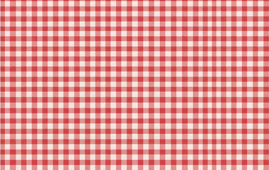 Red and white checkered tablecloth pattern. Tablecloth seamless pattern. Red color.