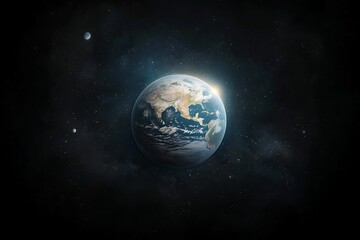 Earth Sunrise with Space View.