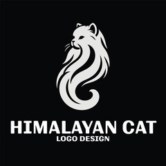 Himalayan Cat Vector Logo Design