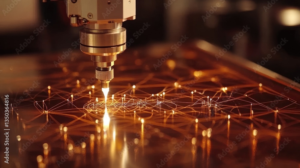 Poster precision laser engraving machine etching intricate patterns on ceramic surfaces.