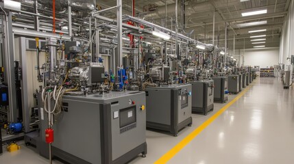 Rubber injection molding machines creating precise components in an advanced processing plant.