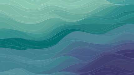 Fototapeta premium Elegant waves of different shades of blue and green colors