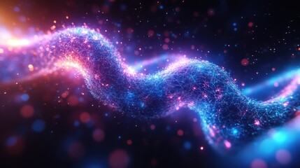 Obraz premium Abstract Nebula: Cosmic Dance of Light and Energy