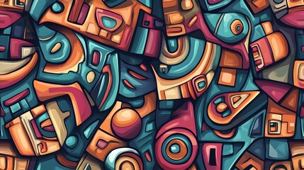 Fototapeta premium Professional Abstract Seamless Geometric Pattern for Stylish Designs