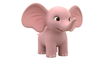 Pink Elephant Illustration