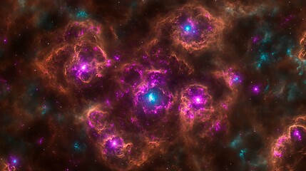 Vibrant Nebulae and Stars Fill the Cosmic Vastness of Space
