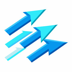 3d blue arrow