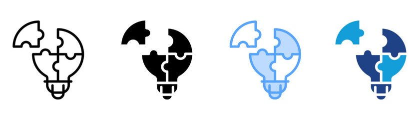 Problem Solving Icon Set Multiple Style Collection