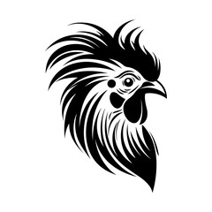 A simple and elegant silhouette of a hen, showcasing its distinctive body shape, comb, and beak. Perfect for farm-themed designs, poultry industry branding, rustic decorations, and minimalist animal