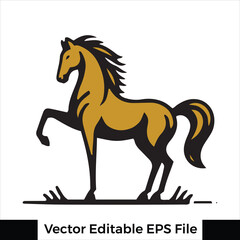 A horse  Standing with one leg raised