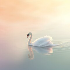 Obraz premium swan on the lake