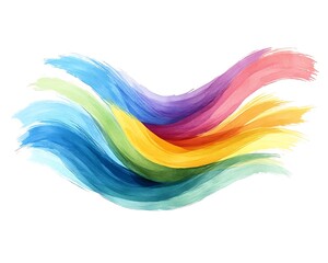 Colorful Wave Abstract Paint Strokes.