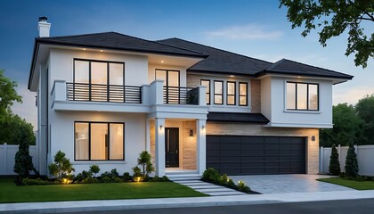 Modern Real Estate House Exterior Close Up Photography