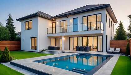 Modern Real Estate House Exterior Close Up Photography