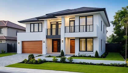 Modern Real Estate House Exterior Close Up Photography