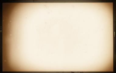 Vintage sepia photo lens vignette template with some dust and scratches on transparent background (png image). Useful for design, vintage film effects, and backgrounds	