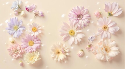 A close up of a flower arrangement with a variety of flowers including daisies