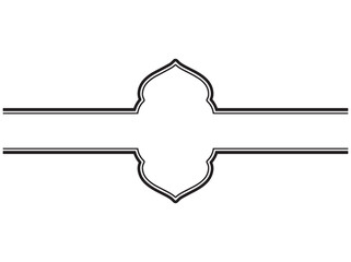 Islamic Frame Line Art Background