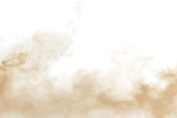 Dust sand soil smoke cloud particles isolated on transparent white background. Brown sandstorm smog sand dust explosion rising. Design elements, Blurred dust sand PNG