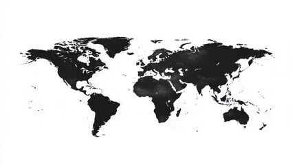 Global map, textured, white background, travel
