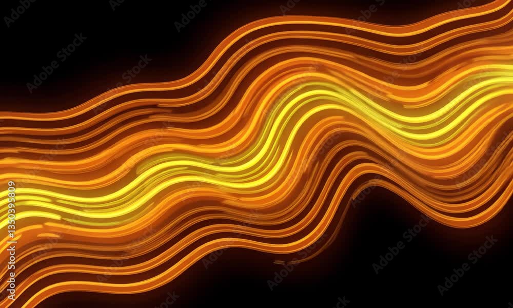 Poster abstract golden waves seamless loop