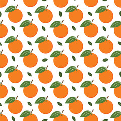 Orange Fruit Seamless Pattern Background Design