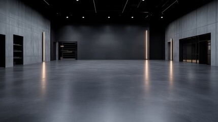 Empty modern industrial space