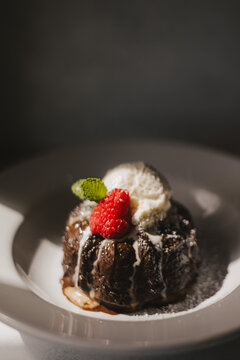 Chocolate Lava Cake with Ice Cream