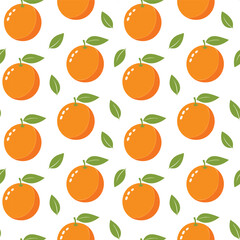 Hand drawn orange fruit pattern design