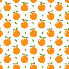 Hand drawn orange fruit pattern design