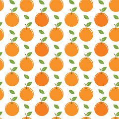 Hand drawn orange fruit pattern design illustration