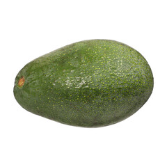 Whole Ripe Green Avocado on a White Isolated Background for Food Concepts