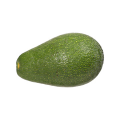 Whole Ripe Green Avocado on a White Isolated Background for Food Concepts, isolated png background.