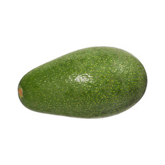 Whole Ripe Green Avocado on a White Isolated Background for Food Concepts, isolated png background.