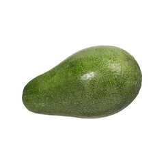 Whole Ripe Green Avocado on a White Isolated Background for Food Concepts, isolated png background.