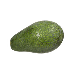 Whole Ripe Green Avocado on a White Isolated Background for Food Concepts, isolated png background.