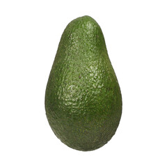 Whole Ripe Green Avocado on a White Isolated Background for Food Concepts, isolated png background.