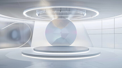 Abstract Future Metal Texture E-commerce Product Booth