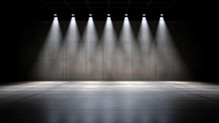Obraz premium Empty Stage Lit by Spotlights (2)