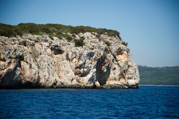 Fototapeta premium View of coastline Capo Caccia headland, Porto Conte National Park, Alghero, Sardinia, Mediterranean Sea, Italy