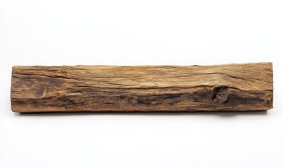 Fototapeta premium Rustic Wooden Log Isolated on White Background for Design or Craft Projects