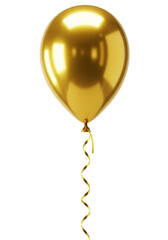 Single Gold Balloon with Glossy Metallic Finish