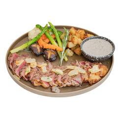 Close-up of exquisite roast beef culinary excellence in a gourmet restaurant