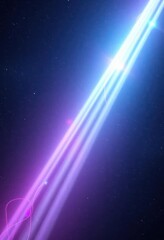 Ethereal, shimmering light beams intersect in a cosmic void, vibrant, light, design