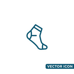 Minimalist Sock Icon Design Template 