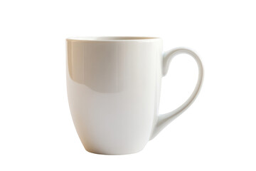 A simple white ceramic mug perfect for coffee tea or hot chocolate a clean and elegant design