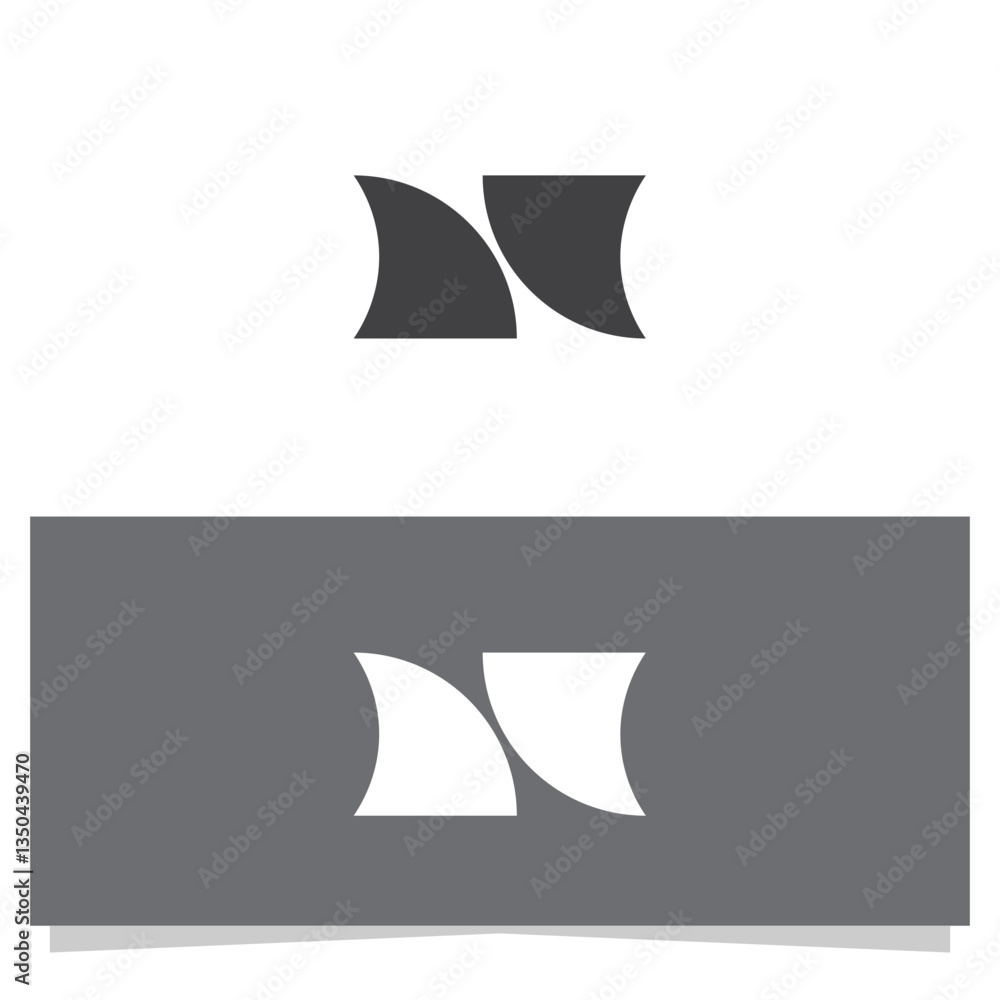 Poster abstract boat sail graphic design with two variations of layout