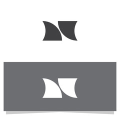 Abstract Boat Sail Graphic Design with Two Variations of Layout
