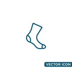 Minimalist Sock Icon Design Template 
